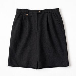 Dark Academia Elevated Basic Natural Fiber 100% Wool VTG Gray Skirt Orvis